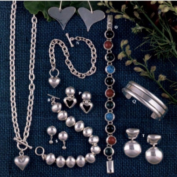 Silpada Rare Sterling Silver Puffy Heart Toggle Clasp Bracelet - Picture 15 of 15